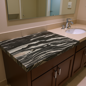 Plans de travail de cuisine sur mesure en quartz Calacatta et dolomite poli, étanches, en pierre naturelle, prédécoupés pour projets hôteliers - Product Image 3