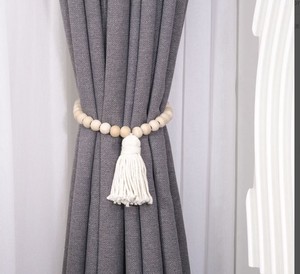 Cotton Boho <b>Curtain</b> <b>Tie</b> <b>Backs</b> - with Tassels Beaded <b>Curtain</b> Wraps Tiebacks - Product Image 3