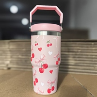 Botol Termos Tumbler Stainless Steel Berkualitas Tinggi 20 Oz, Cangkir Kopi Terisolasi, Tutup Anti Bocor, untuk Olahraga Luar Ruangan dan Gym