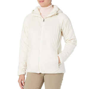 Veste Softshell personnalisable pour femme avec col à capuche matelassé Fourniture en gros Matériau en tissu rempli de coton - Product Image 1