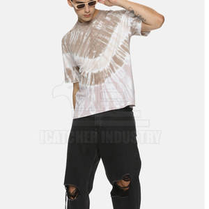 2025 été porter nouveau Design hommes cravate teinture T-Shirt dernière conception 100% coton personnalisé couleur cravate teinture T-Shirt pour hommes - Product Image 4