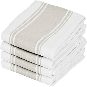 Serviette blanche imprimée à rayures colorées, prix bas, Durable, coton, lin, qualité garantie, vente en usine, divers torchons personnalisés - Product Image 6