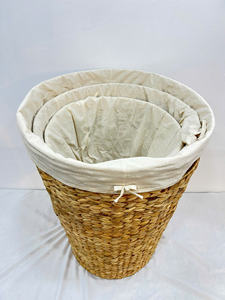 Bac de rangement en jacinthe d'eau naturelle fabriqué à la main polyvalent chaud décoration intérieure et panier de rangement domestique - Product Image 5