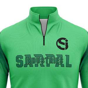 Sweat-shirts en molleton à col zippé personnalisés pour hommes, coupe classique, polyester/coton, avec poches, couleur unie, vêtements d'hiver, vente en gros d'usine - Product Image 2