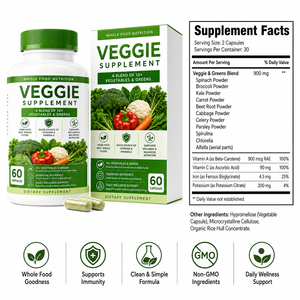 Cápsulas de Alimentos Integrales a Granel, Sin GMO, con Base de Cáscara de Arroz Orgánica, Suplemento en Polvo de Alfalfa, Chlorella <span class=keywords><strong>y</strong></span> Espirulina, Directo de Fábrica - Product Image 6