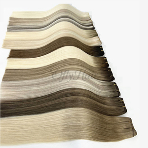 Vente en gros de mèches de cheveux volumineuses personnalisées, qualité supérieure, <span class=keywords><strong>100</strong></span>% cheveux humains vierges Remy, double trame volumineuse - Product Image 5