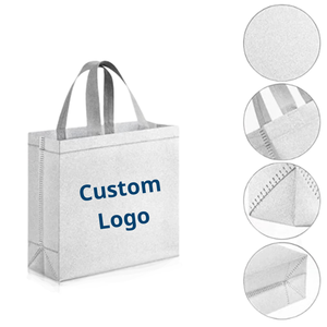 Sacs de shopping non tissés personnalisés avec logo, laminés argent et or, avec poignée, promotionnels, fabriqués au Vietnam - Product Image 5