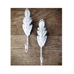 ชุดตะขอเหล็กสีทอง4ชิ้นตะขอแขวนเสื้อผ้ารูปทรงใบไม้ดีไซน์สวยงาม - Product Image 2