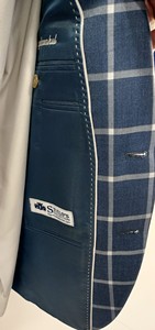 Blazer d'affaires pour hommes unisexe #208 respirant tissé plissé devant Style bouton braguette simple boutonnage grande taille costumes pour adultes - Product Image 4