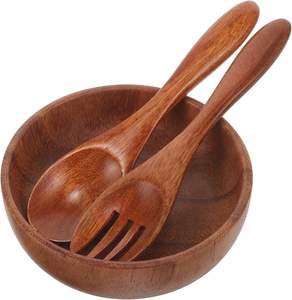 ชามไม้พิมพ์ลาย ขัดเงา เป็นมิตรกับสิ่งแวดล้อม ทนความชื้น ทำความสะอาดง่าย ปลอดสารพิษ - Product Image 4