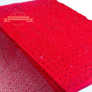 ผ้าลูกไม้ตาข่ายคุณภาพสูง ลายดอกไม้หรูหราแบบดั้งเดิม ประดับด้วยลูกปัด ทำด้วยมือ สีสั่งทำได้ เป็นมิตรกับสิ่งแวดล้อม ยาว 5 หลา เหมาะสำหรับตัดชุด - Product Image 2