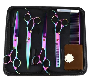 กรรไกร6CR สำหรับสัตว์เลี้ยงแบบแบนขนาด7.5นิ้วทำจากสเตนเลสสตีลญี่ปุ่นที่มีความแข็ง60HRC ผลิตภัณฑ์ดูแลส่วนบุคคล - Product Image 3