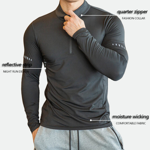 เสื้อรัดรูปแขนยาวสำหรับผู้ชายเสื้อแห้งเร็วแบบสั่งตัด - Product Image 2