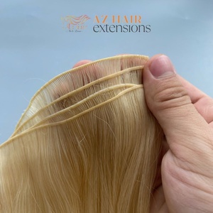 Proveedor de cabello de Vietnam, venta directa de fábrica al por mayor, 8-34 pulgadas, Color rubio claro recto para extensiones de cabello humano de trama Genius - Product Image 4