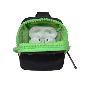 Custom <b>Mini</b> Polyester Storage Carrying Earbud Pouch Fashionable Round Earphone Headset Headphone Case <b>Bag</b> with Zipper Closure - Product Image 2