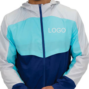 Veste bomber coupe-vent imperméable légère AeroFlex avec logo personnalisé, design avant à capuche rigide - Product Image 5