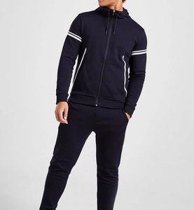 Survêtement unisexe haut de gamme personnalisable en coton 80% de qualité supérieure, à capuche ajustable, fermeture éclair intégrale, séchage rapide et respirant - Product Image 6