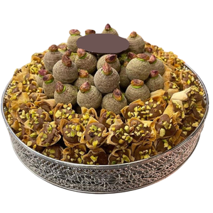 New <b>Luxury</b> Design Sweet Candies Tray Highest Quality Round Metal Tray or Platter Dessert Holder For Wedding Parties Usage - Product Image 5