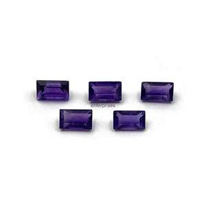 3x5mm Améthyste Baguette Cut Faceted Loose Gemstones for Jewelry Making Natural Amethyst Stone Calibrated Wholesale Supply Bulk - Product Image 1