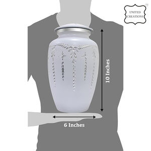 Urna de cremación para adultos de latón macizo estándar clásico, suministros funerarios para cenizas humanas, diseño elegante - Product Image 2