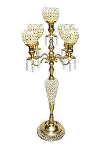 Candélabre de décoration d'événement plaqué or décoration de fantaisie en gros meilleur candélabre de qualité supérieure à vendre - Product Image 6