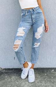 Nuevo Diseño, Jeans de Mezclilla para Mujer, Corte Ajustado, 100% Algodón, Secado Rápido, Pantalones, Logotipo Personalizado OEM, Jeans de Mujer de Alta Calidad al por Mayor - Product Image 5