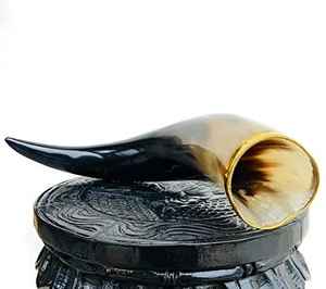 Direct India Best Quality Customized Eco-Friendly Handcrafted Viking Drinking Horn Natural <b>Crafts</b> for Home Hotel Use Carved - Product Image 1