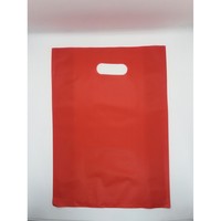 Sacs en plastique personnalisés avec poignées découpées pour salons professionnels, cadeaux promotionnels et achats en détail