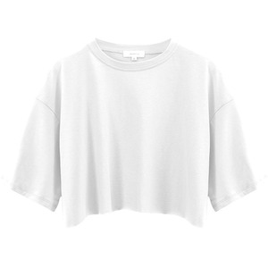 Top corto de algodón transpirable para mujer, diseño personalizado ajustado - Product Image 3