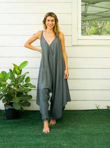 Combinaison de yoga vintage pour femme, coupe ample élégante, taille haute, bretelles spaghetti, écologique et respirante, 100 % coton – Collection 2023 à succès - Product Image 5