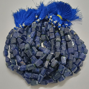 Perles roulées en sodalite naturelle en gros, brin de 16 pouces, perles lâches pour la fabrication de colliers et bracelets - Product Image 2