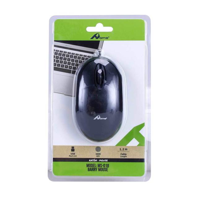 BARRY 1050092 Black White Wired Optical Mouse 1.2M Cable USB Interface Laptops 2.4GHz Wireless Option Battery Powered