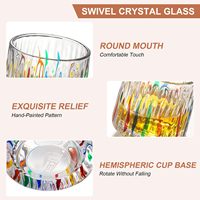 Vasos de Licor de Cristal al por Mayor, Vaso Giratorio para Whisky con Base Pesada, Copa Giratoria para Licores, Vajilla Personalizada con Logotipo para Bares de Hotel