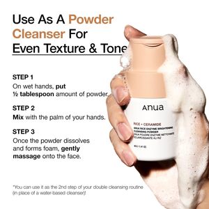 [OBM] Auna riso enzima illuminante potere detergente 40g detergente per il viso coreano struccante per il trucco Ceramid coreano per la cura della pelle