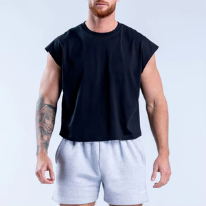 Loose <b>Fit</b> Men Sleeveless Tank Top Oversized <b>Muscle</b> T-Shirt Casual Gym Wear Workout Training Fitness <b>Vest</b> Sports - Product Image 2