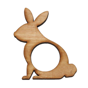 HIgh Quality of <b>Rabbit</b> Wooden Napkin Rings Holder Easter Bunny <b>Rabbit</b> Easter Bunny Laser Cut Usage for Table Deor Wedding Item - Product Image 1