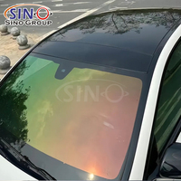 Film de teinte anti-rayures bleu rouge caméléon pour vitres de voiture UVR 99% 7095, en stock