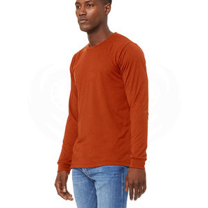 T-shirt en jean Tri-blend 100% coton T-shirts à manches longues Bella + Toile 3513 T-shirt à manches longues unisexe Tri-blend - Product Image 5