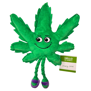 PAW:20 Mary Jane, le jouet pour chien en peluche mignon en forme de feuille de marijuana, parodie, et peluche pour adulte à poser sur étagère - Product Image 6
