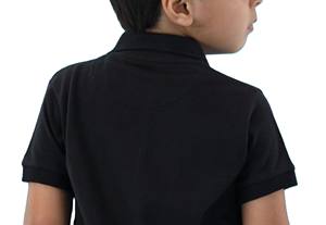 Verano temporada 8 AÑOS NIÑOS Polo camisa 100% algodón peinado Piqué 220gsm negro sólido patrón manga corta - Product Image 6