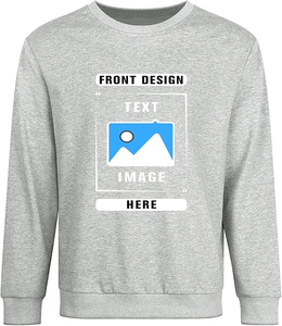 Sudaderas de cuello redondo personalizadas 100% algodón cómodo transpirable 40 colores sólidos para uso en invierno - Product Image 3