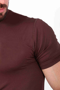 T-shirt de sport à manches courtes pour homme, coupe ajustée, compression, entraînement physique, 100% coton, séchage rapide, respirant, musculation - Product Image 4