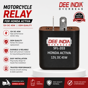 Relé de Motocicleta para Honda Activa |   Relé de Arranque de 12V |   Repuesto Eléctrico de Calidad OEM - Product Image 3