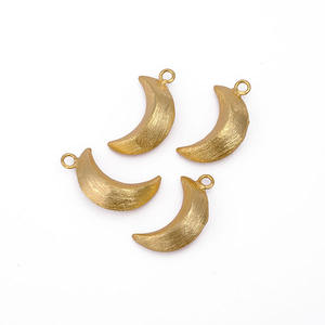 ต่างหูรูปดวงจันทร์แบบทำมือตัวเชื่อมต่อเสน่ห์ต่างหูชุบทองแบบเรียบง่ายทำชิ้นส่วนเครื่องประดับขายส่ง - Product Image 1