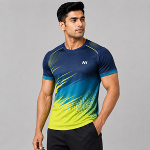 Breathable Dry Fit T <b>Shirt</b> for Men Lightweight Sports Gym Running Casual Fitness Wear Mens Athletic Dry Fit T <b>Shirt</b> - Product Image 1