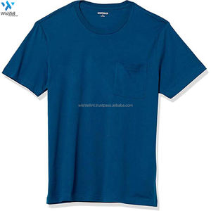 T-shirt en coton de haute qualité pour hommes Tissu bleu confortable fabriqué au Pakistan avec un design unique - Product Image 1