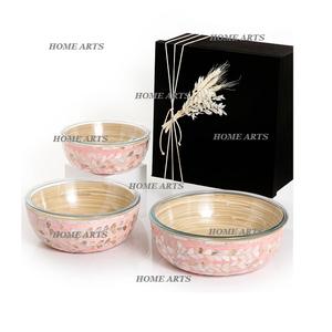 ชุดชามอาหารไข่มุก3เม็ดทรงกลมขนาดแตกต่างกันชามเสิร์ฟอาหารจากผู้ส่งออกที่ดีที่สุดในอินเดีย - Product Image 1