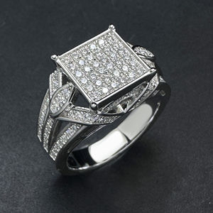 8.00Ct Hip Hop VVS Moissanite Oro blanco Corte redondo Diamante Ice Out Style Anillo de aniversario Hombres Plata de Ley 925 - Product Image 1