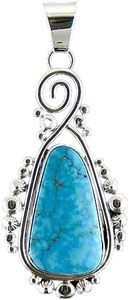 Colgante de mujer, turquesa Natural piedra preciosa, piedra natal de diciembre, colgante bohemio, joyería hecha a mano, colgante de plata de ley 925 - Product Image 2