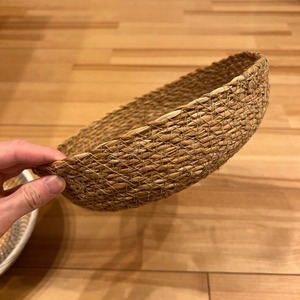 Round <b>basket</b> made of seagrass, storage <b>basket</b>, <b>woven</b> <b>basket</b> - Product Image 2